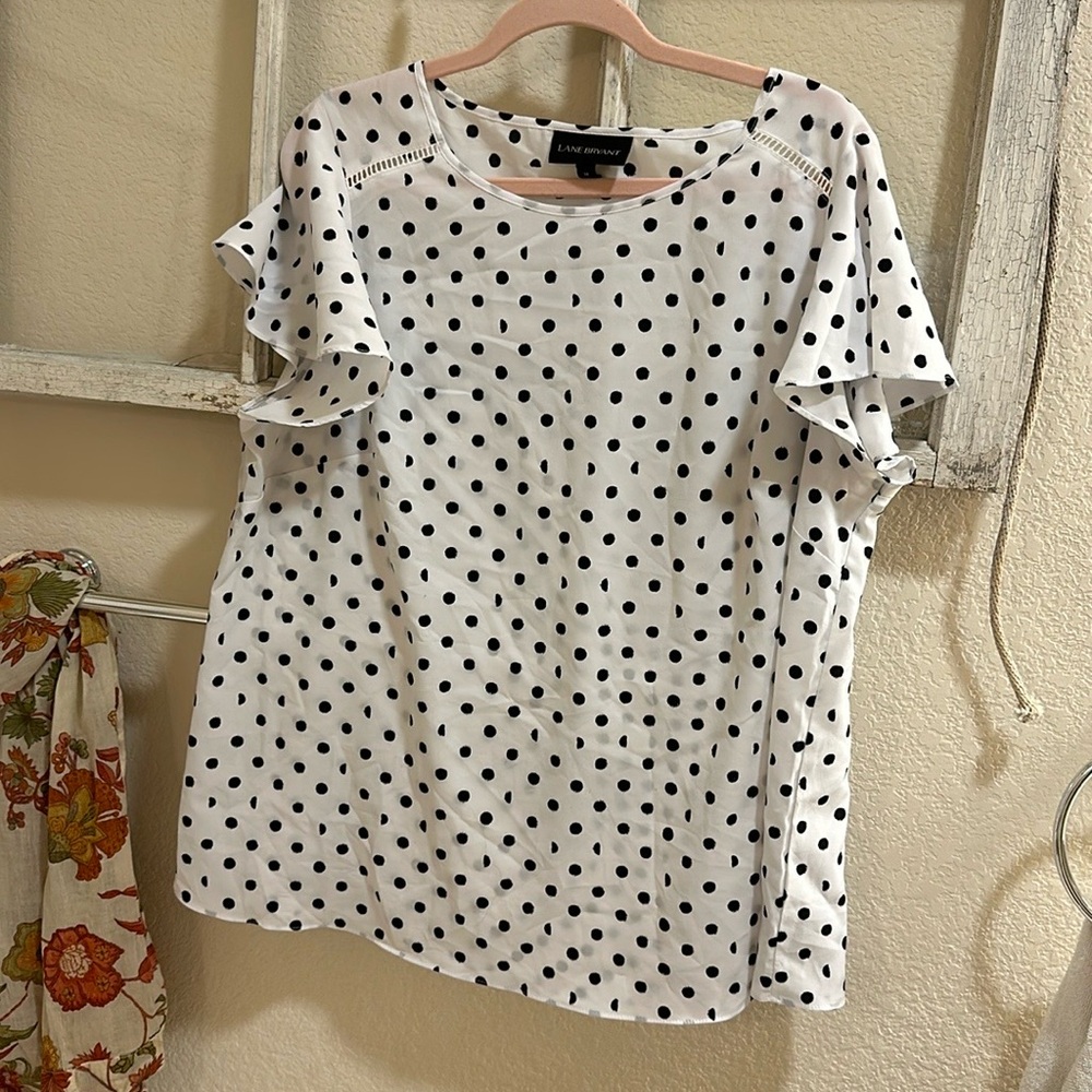 Lane Bryant Blouse - Size 14 - Flutter Sleeve